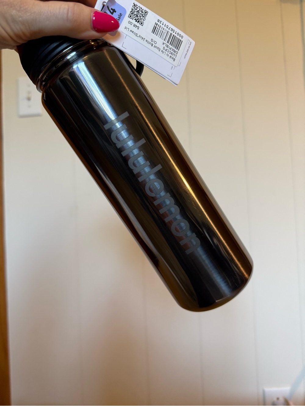 NWT Lululemon Back to Life Sport Bottle 24oz Black Straw Lid Water Bottle